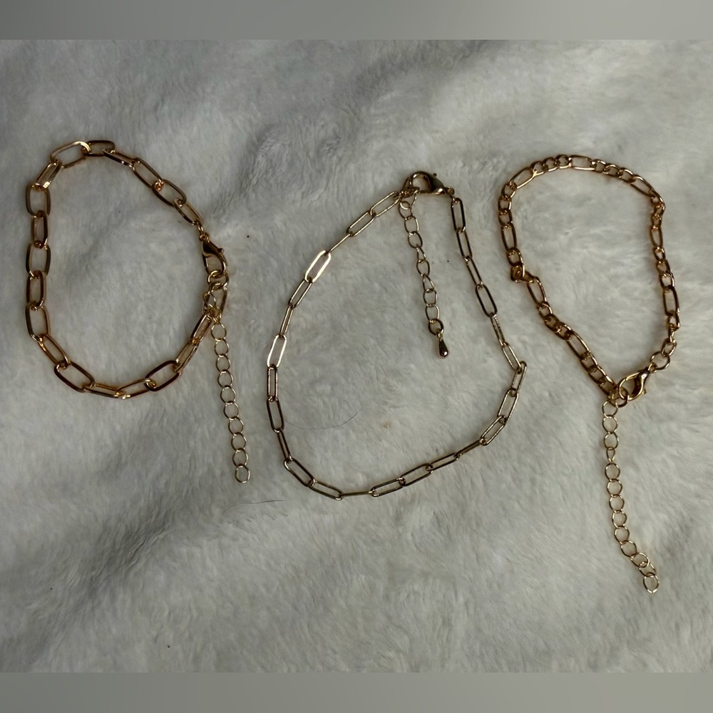 3 Elegant Gold Chain Bracelets